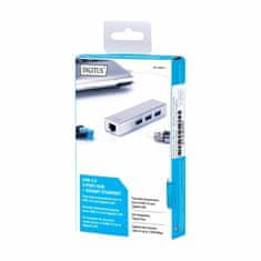 Digitus pretvornik USB 3.0-Mrežni UTP Giga+Hub USB DA-70250-1