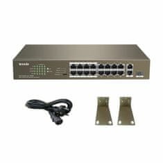 Tenda stikalo 100M 18-port 16x PoE 1xSFP 2xGiga rack / namizni TEF1118P-16-150W