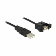 Delock podaljšek USB A-A 0,5m dvojno oklopljen črn 85461