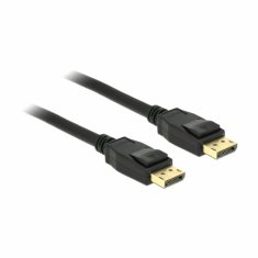 Delock kabel DisplayPort 0,5m 4K60Hz črn 85506