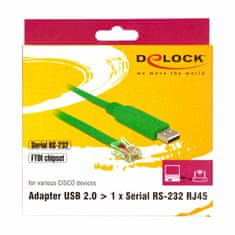 Delock pretvornik USB-Serial RS232 RJ45 FTDI 1,8m 62960