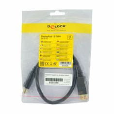 Delock kabel DisplayPort 0,5m 4K60Hz črn 85506