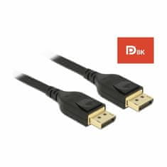 Delock kabel DisplayPort 3m 8K 60Hz črn 85661