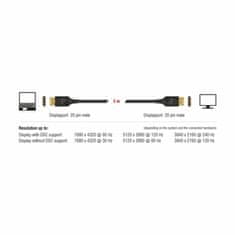 Delock kabel DisplayPort 3m 8K 60Hz črn 85661