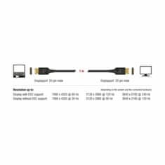 Delock kabel DisplayPort 1m 8K 60Hz črn 85658