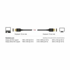 Delock kabel DisplayPort 5m 8K 60Hz črn 85663
