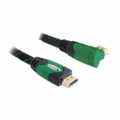 Delock kabel HDMI kotni 4K zelen 5m 82954