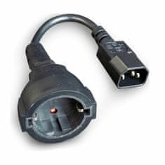CABLEXPERT napajalni kabel 220V C14 SCHUKO Ž UPS adapter 15cm črn PC-SFC14M