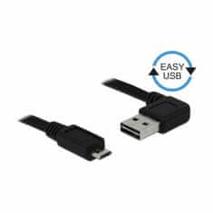 Delock kabel USB A kotni-B mikro EASY 1m obojestranski 83382