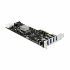 Delock kartica PCIe USB 3.0 4xA + 1xSATA 89365