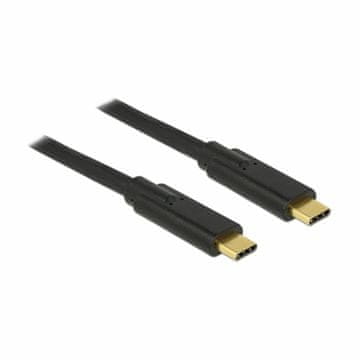 Delock kabel USB 3.1 C-C 2m PD 5A črn 85527