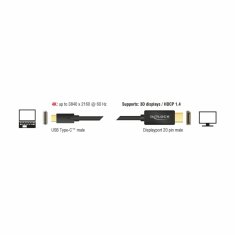 Delock kabel USB TipC - DisplayPort 2m 4K 60Hz 85256