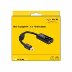 Delock adapter DisplayPort mini-HDMI s feritom 12cm 65099