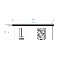 Bachmann TWIST vgradna vtičnica mat bela za kuh.pult 1x220V 1x prazen 931.233