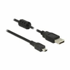 Delock kabel USB A-B mini 2m dvojno oklopljen črn 84914