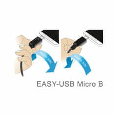 Delock kabel USB A-B mikro kotni EASY 2m obojestranski 83853