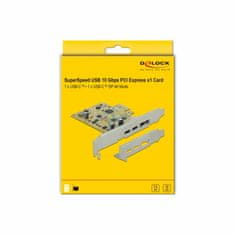 Delock kartica PCIe 1x USB Tip C + 1xUSB TipC (DP) + 1xDisplyPort 89582