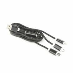 CABLEXPERT kabel USB Lightning/mikro/ TipC 1m črn za napajanje CC-USB2-AM31-1M