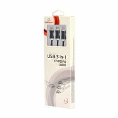 CABLEXPERT kabel USB Lightning/mikro/ TipC 1m črn za napajanje CC-USB2-AM31-1M