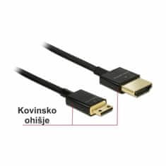 Delock kabel HDMI/mini 3D 4K slim 2m čr 84778