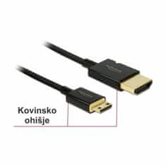 Delock kabel HDMI/mini 3D 4K slim 3m aktivni črn 84779