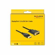 Delock kabel DisplayPort-DVI 2m 4K 30Hz pasivni 85313