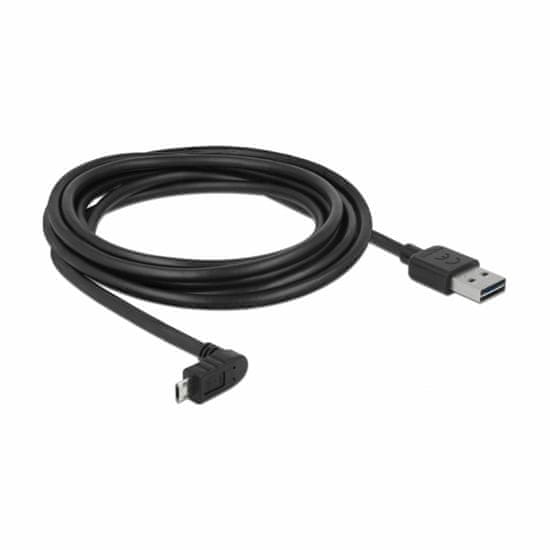 Delock kabel USB A-B mikro kotni EASY 3m obojestranski 83857