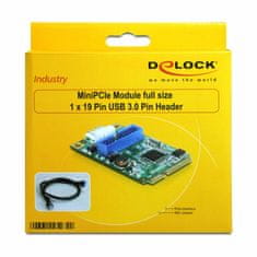 Delock kartica mini PCIe modul 1x19pin USB 3.0 Pin Header moški 95234