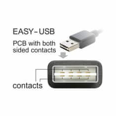 Delock kabel USB A-B mikro kotni EASY 3m obojestranski 83857