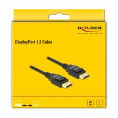 Delock kabel DisplayPort 1m 4K 60Hz 20-pin povezan črn 82423