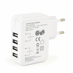 Energenie polnilec USB 4xTipA bel EG-U4AC-02