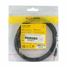Delock kabel AVDIO 3,5M-3,5M 4pin 2m črn