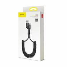 BASEUS kabel USB A-C 1m 2A spiralni črn CATSR-01