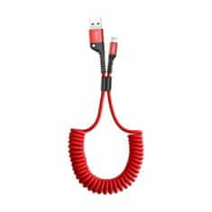 BASEUS kabel USB/Lightning 1m 2A spiralni rdeč CALSR-09