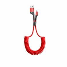 BASEUS kabel USB A-C 1m 2A spiralni rdeč CATSR-09