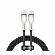 BASEUS kabel USB C-C 1m 100W 20V 5A Cafule Metal pleten črn CATJK-C01