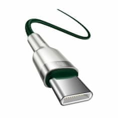BASEUS kabel USB C-C 2m 100W 20V 5A Cafule Metal pleten zelen CATJK-D06
