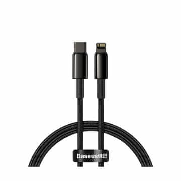 BASEUS kabel TipC/Lightning 1m 20W PD Tungsten pleten črn CATLWJ-01