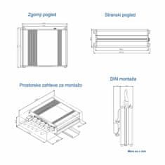 Teltonika stikalo Giga 5-port 4x PoE 120W DIN Mini kovinsko ohišje TSW100