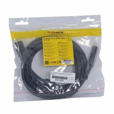 Delock kabel DisplayPort-HDMI 3m 4K 60Hz 85957