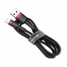 BASEUS kabel USB/Lightning 1m 2.4A Cafule rdeč/črn CALKLF-B19