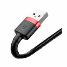 BASEUS kabel USB/Lightning 1m 2.4A Cafule rdeč/črn CALKLF-B19