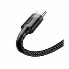 BASEUS kabel USB A-C 1m 3A Cafule siv/črn CATKLF-BG1