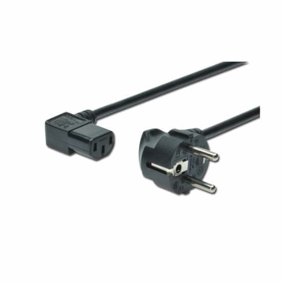 Digitus napajalni kabel 220V EURO 1,8m črn kotni AK-440102-018-S