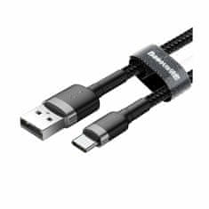 BASEUS kabel USB A-C 1m 3A Cafule siv/črn CATKLF-BG1