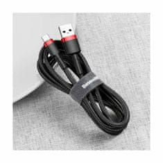 BASEUS kabel USB A-C 1m 3A Cafule rdeč+črn CATKLF-B91