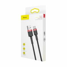 BASEUS kabel USB A-C 1m 3A Cafule rdeč+črn CATKLF-B91