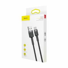 BASEUS kabel USB A-C 1m 3A Cafule siv/črn CATKLF-BG1