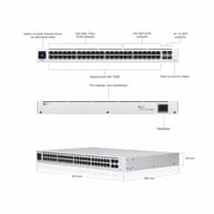 Ubiquiti stikalo Giga 48-port rack 4xSFP 32x PoE Unifi Gen2 USW-48-POE