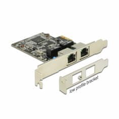 Delock mrežna kartica PCIe 2xRJ45 GigaLAN RTL8111 89346